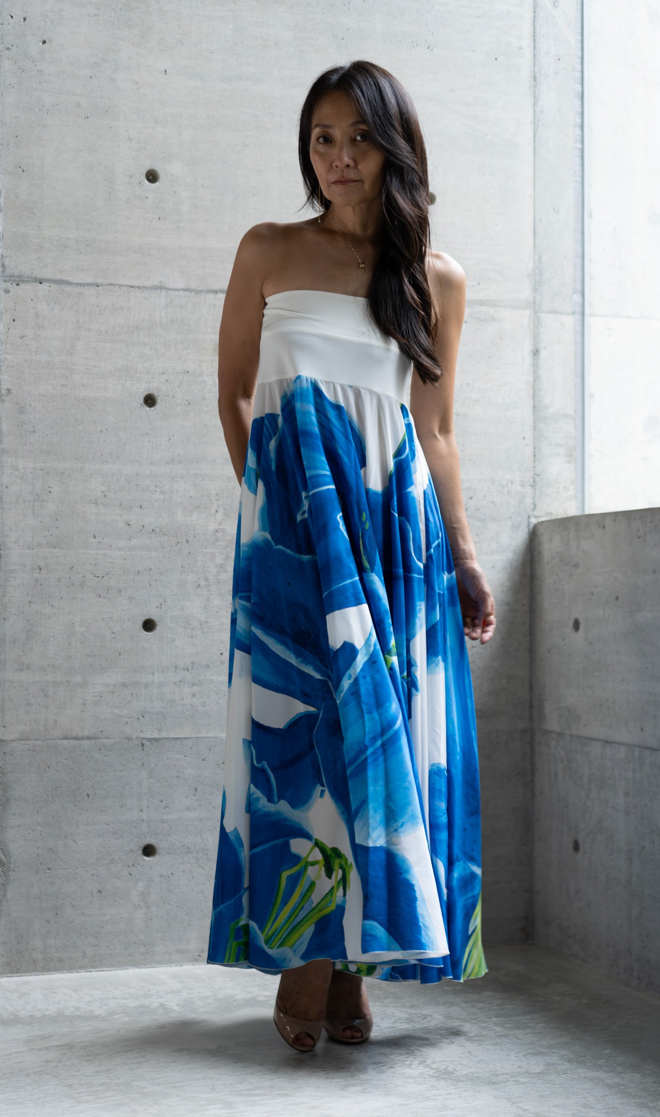 MARIAGE | PICTURESコラボ360°ドレス | Blue lily