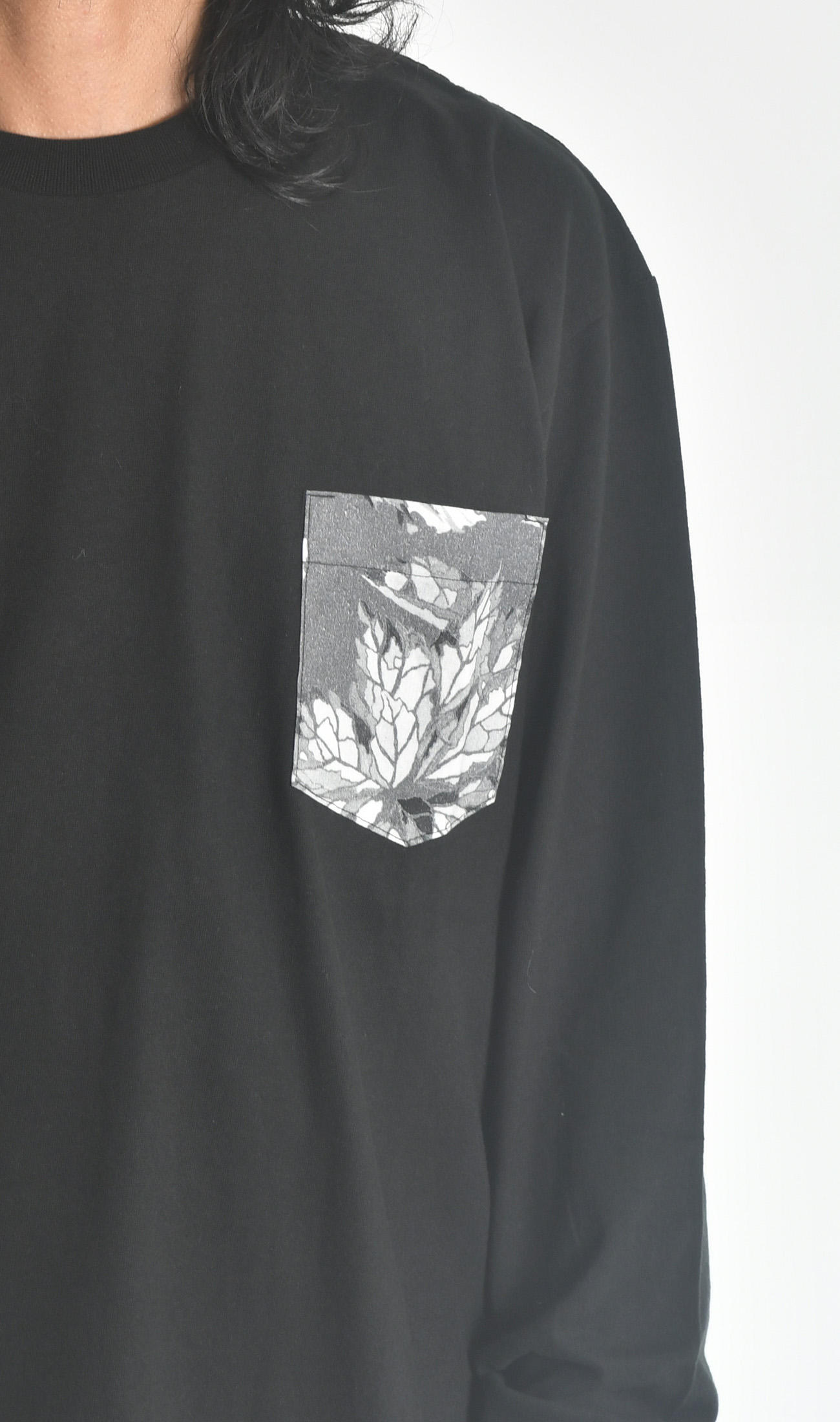 ポケットロングスリーブTシャツ(ブラック) | Akabana mono