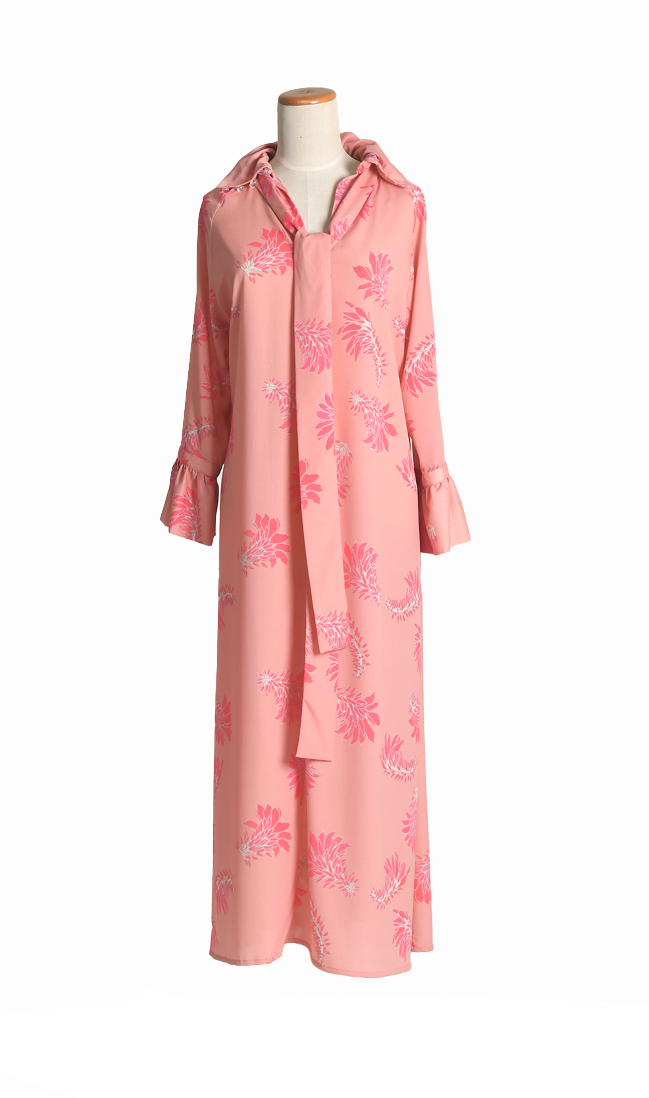 【レンタル】3wayフェミニンドレス | Deigo salmon pink