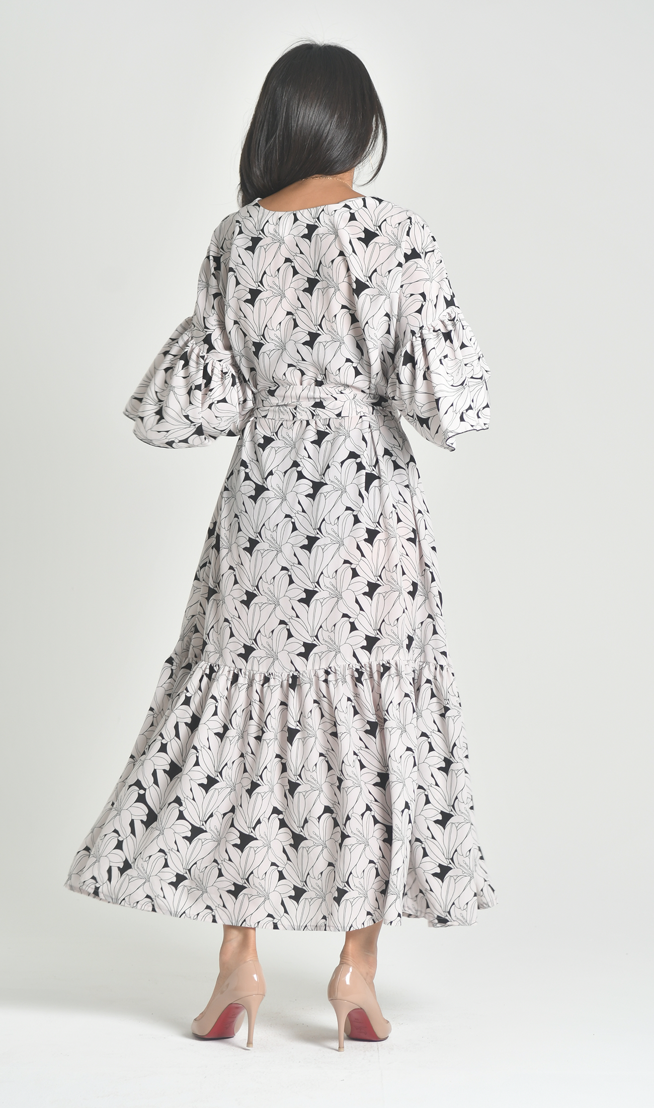 ベルスリーブティアードドレス | Lilly line