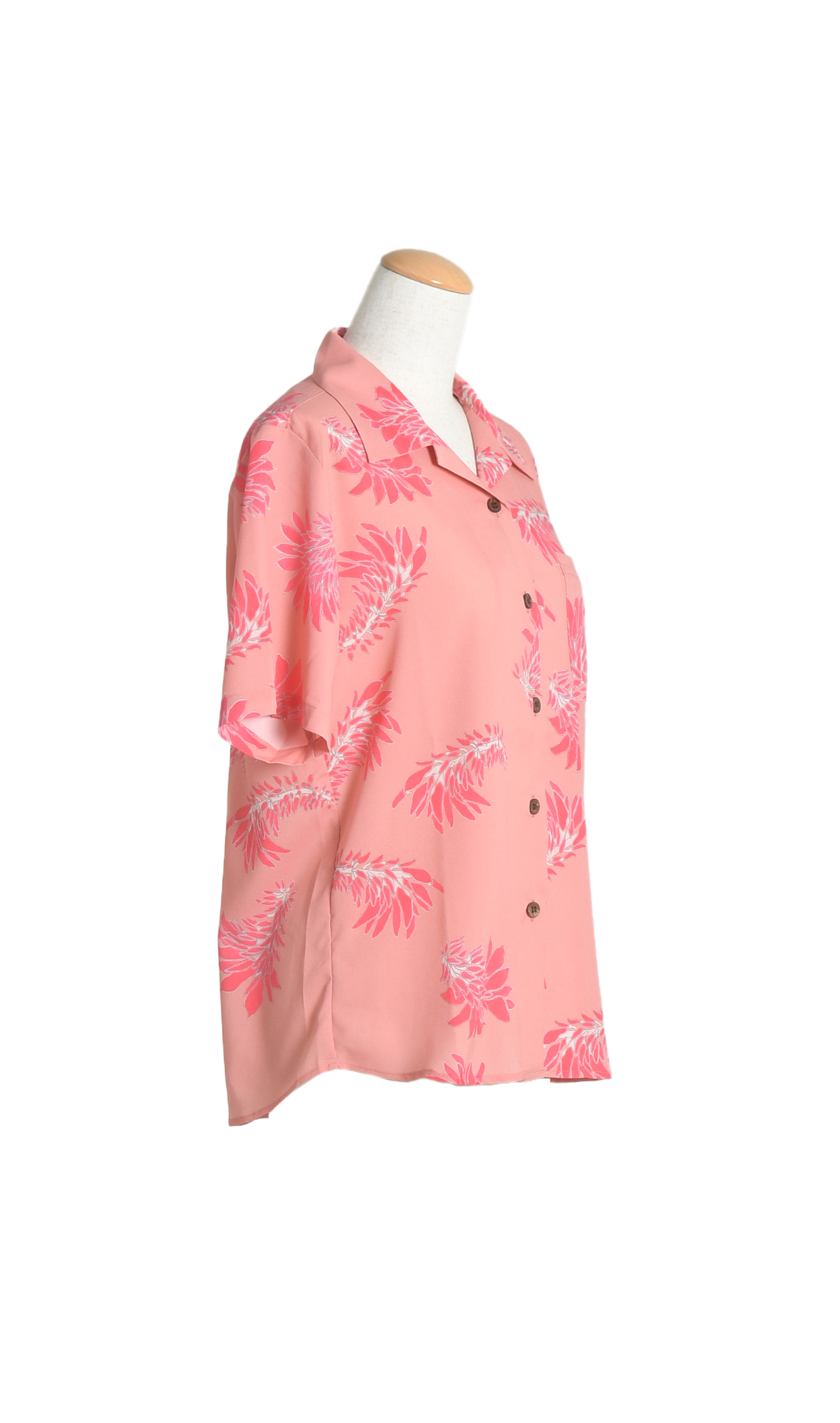 【レンタル】レディースオープンカラーシャツ | deigo salmon pink
