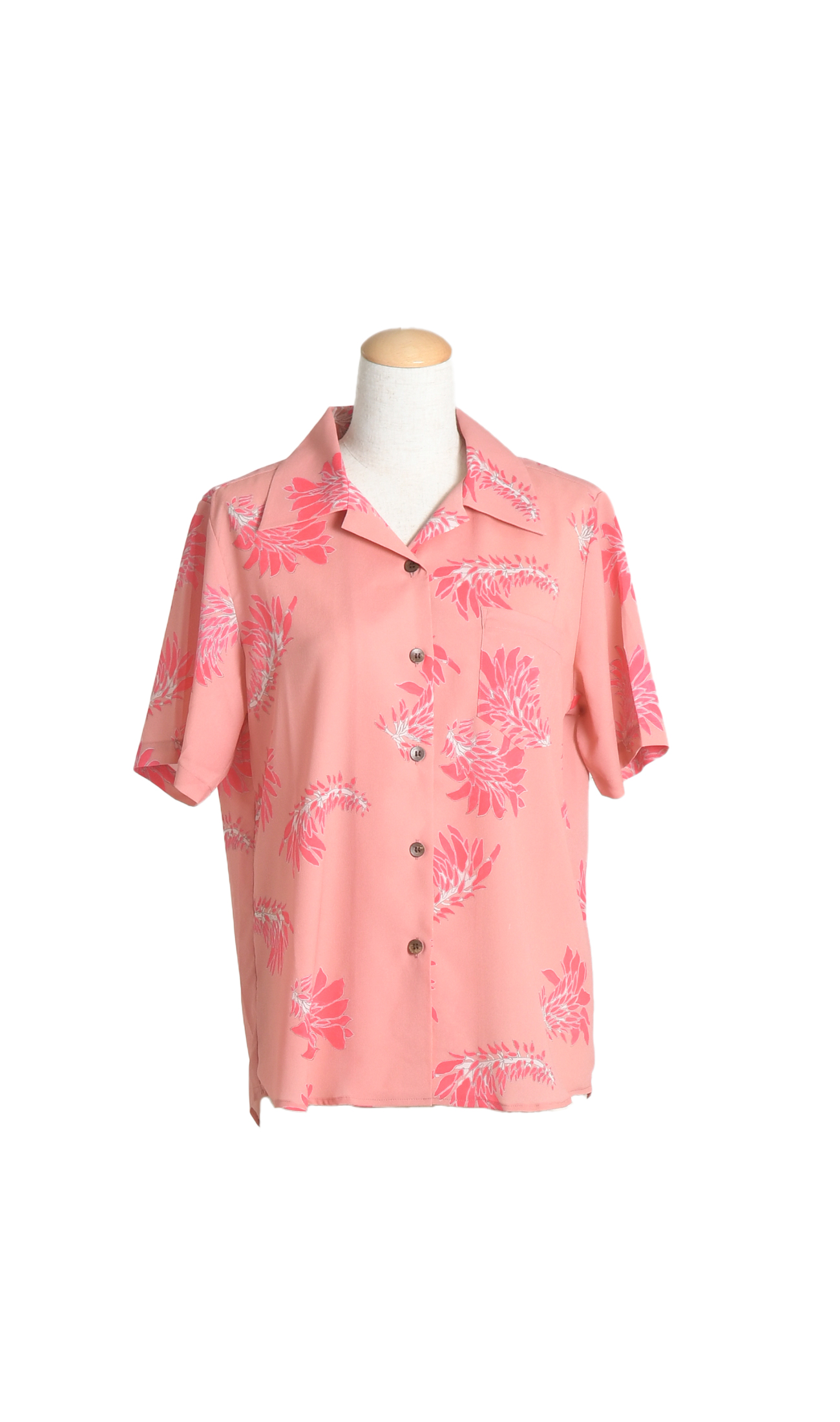 【レンタル】レディースオープンカラーシャツ | deigo salmon pink