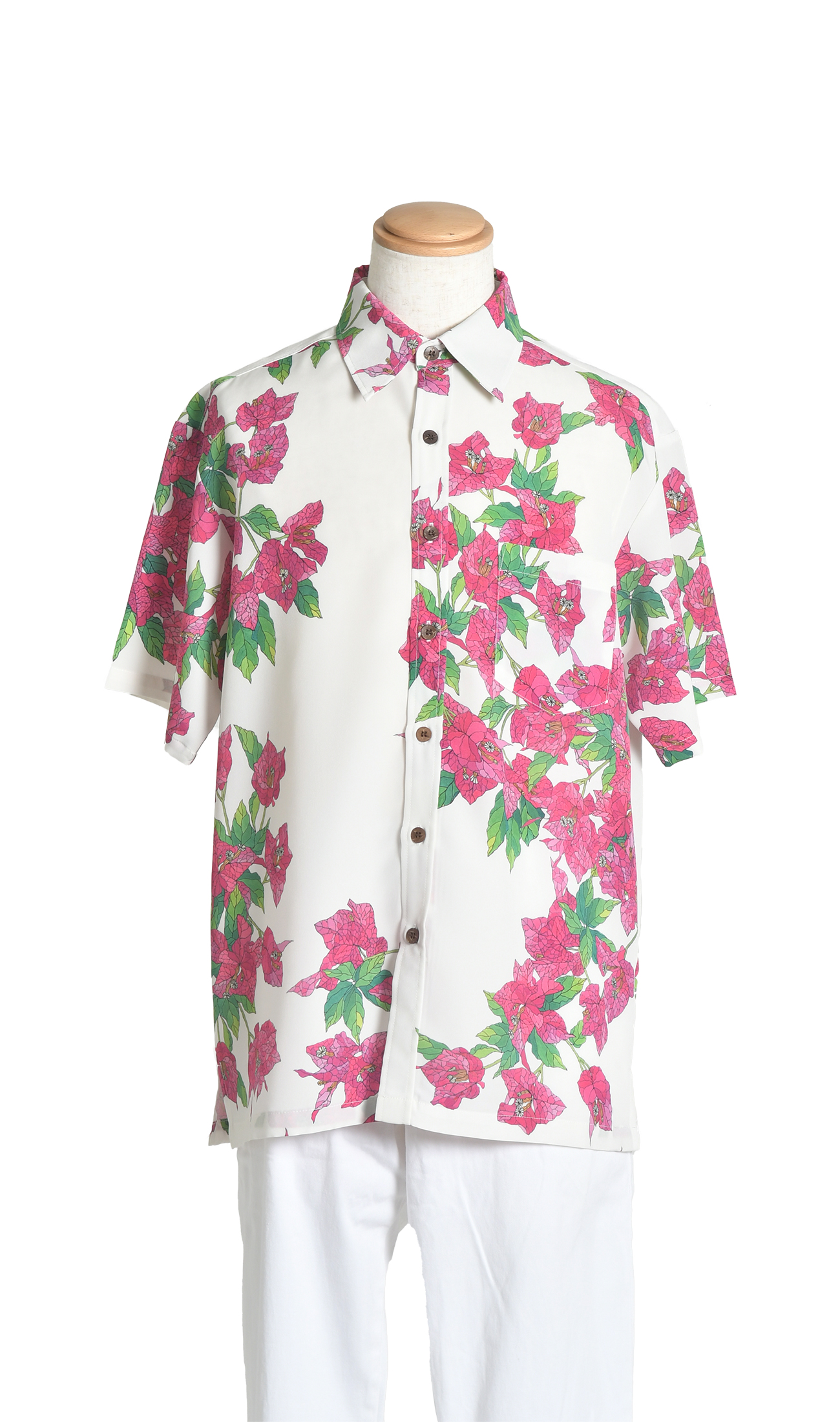 【レンタル】メンズシャツ | Bougainvillea white