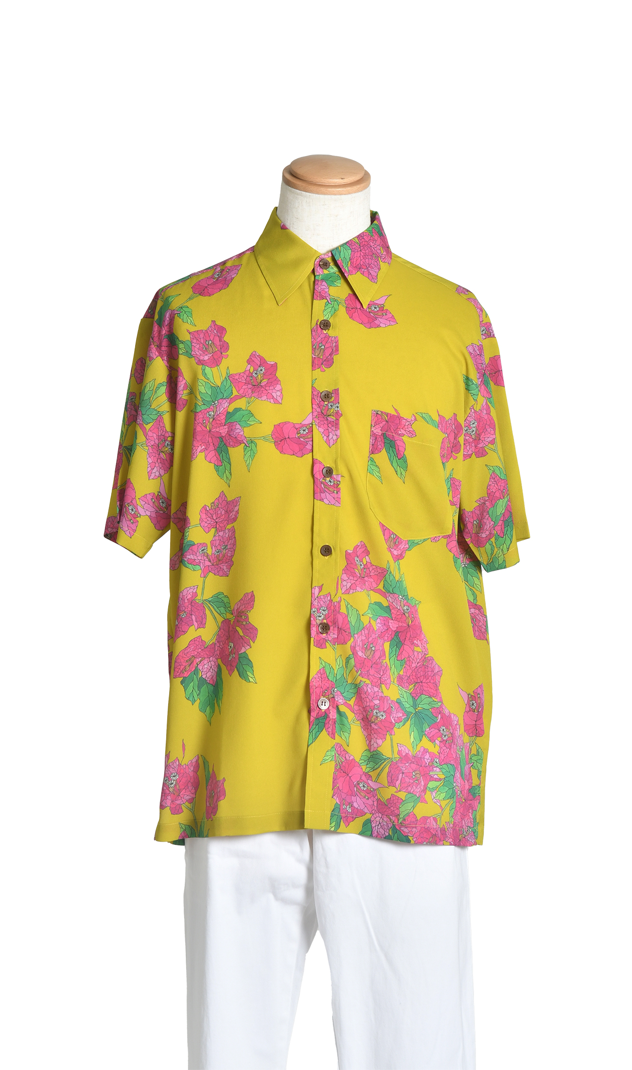 【レンタル】メンズシャツ | Bougainvillea mustard