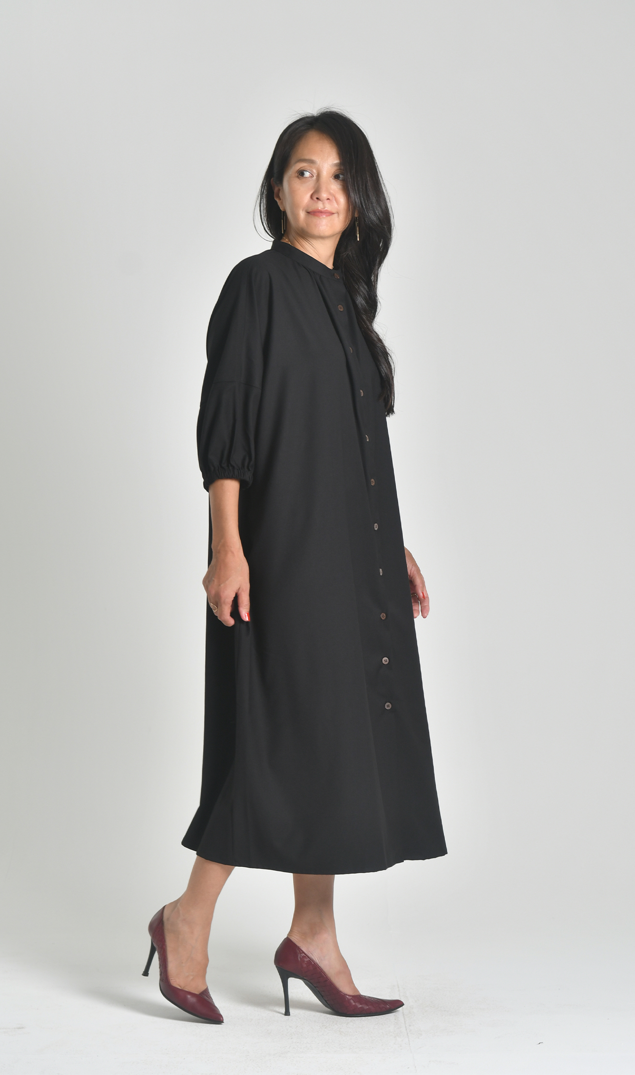 シャツワンピース | black