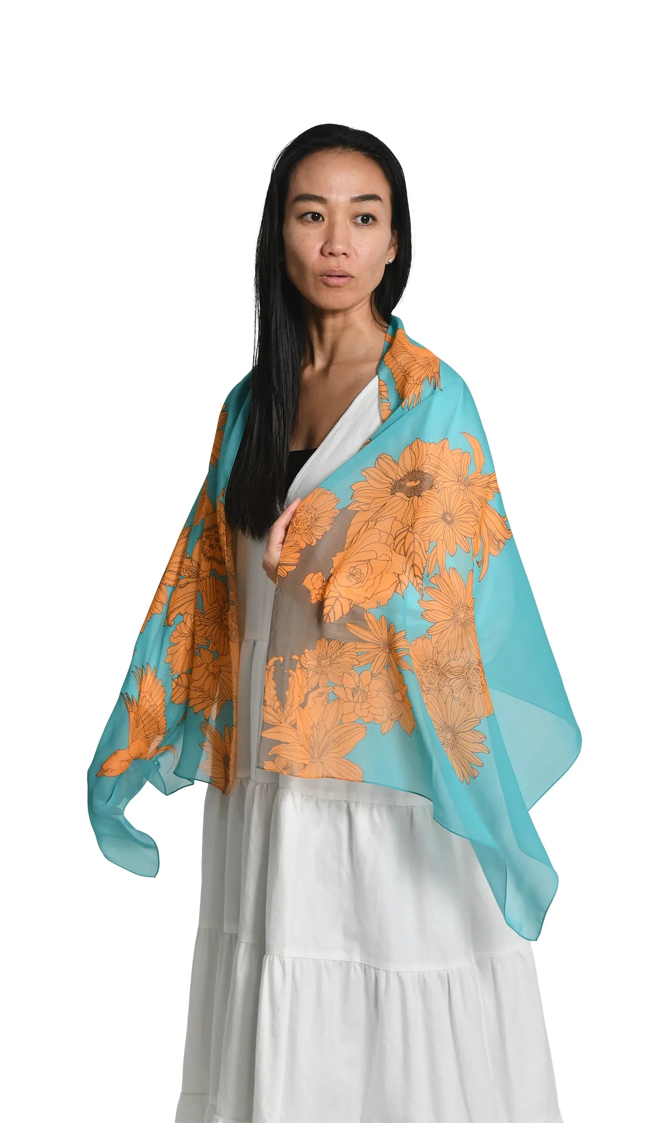 ストール | Bouquet Turquoise