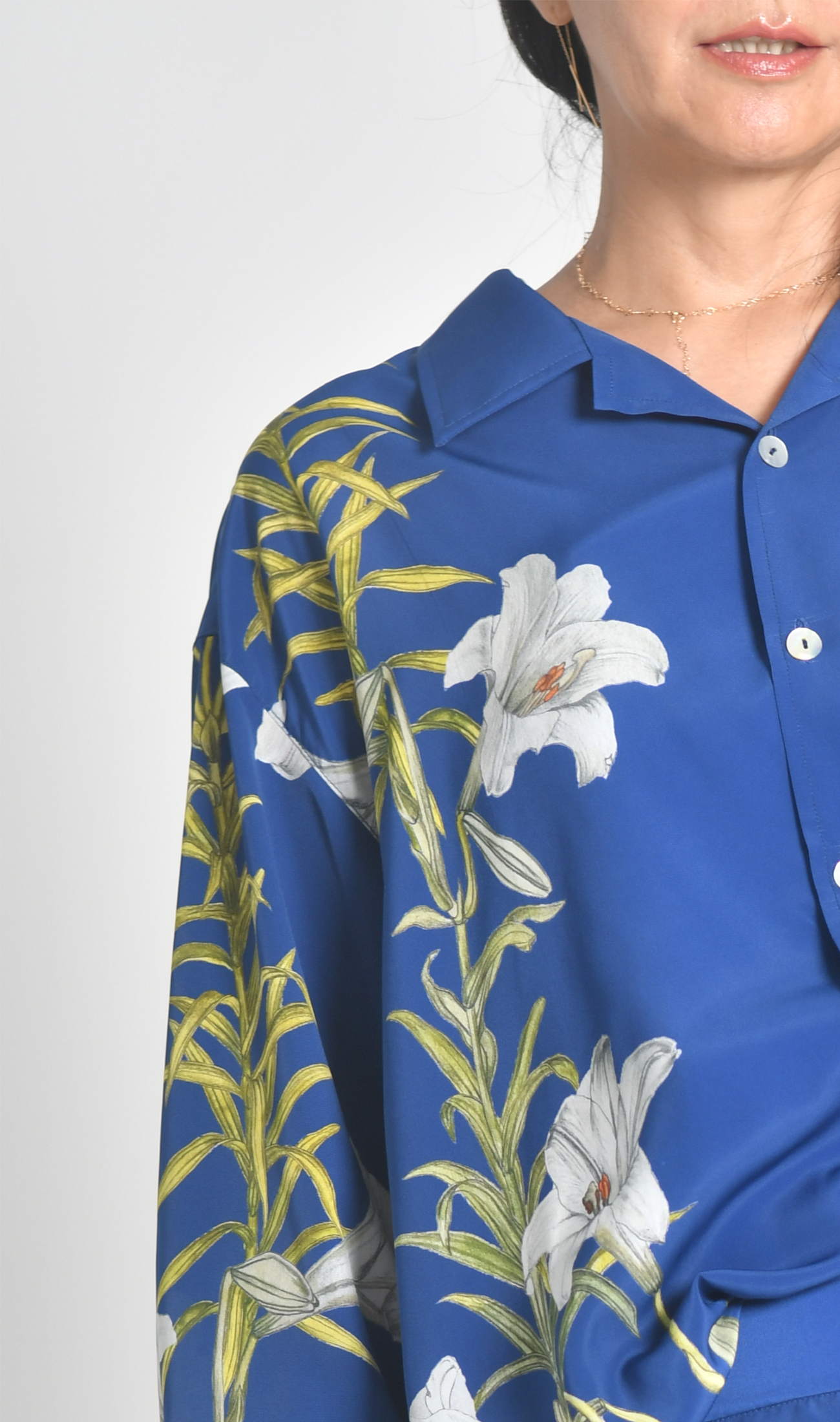 オーバーシルエットロングスリーブセットアップ |  Trumpet lily - indigo