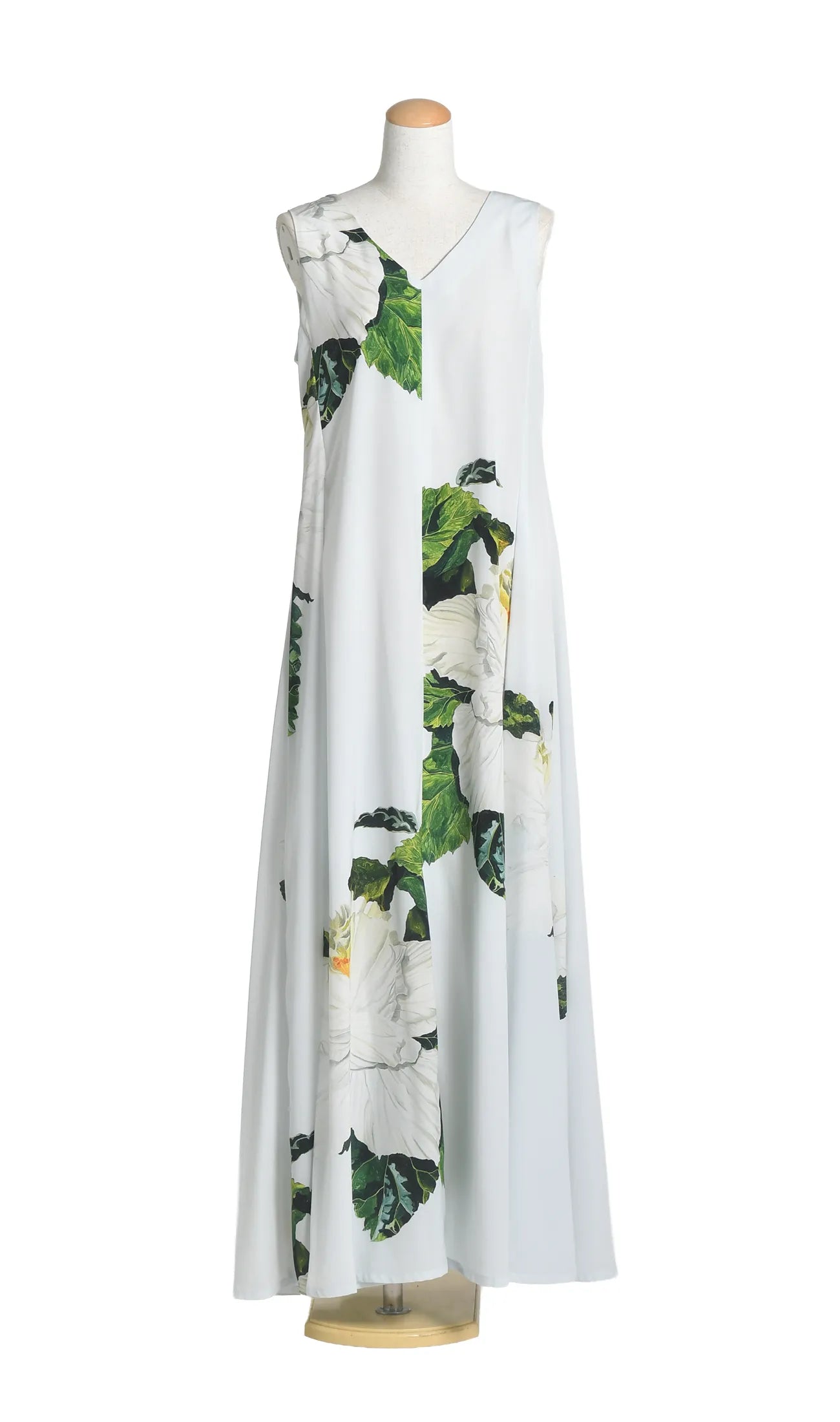 MARIAGE | Vネックフレアドレス | Hibis white (base white)
