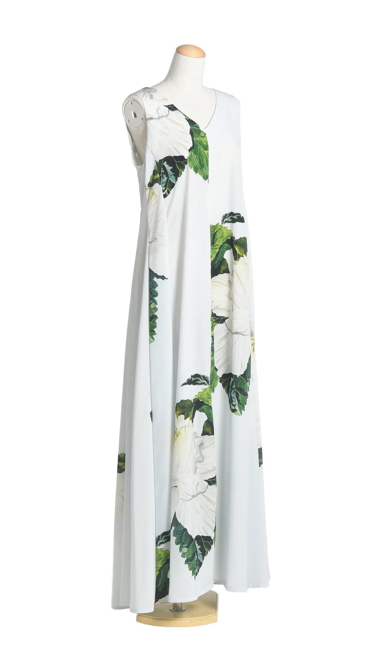 MARIAGE | Vネックフレアドレス | Hibis white (base white)